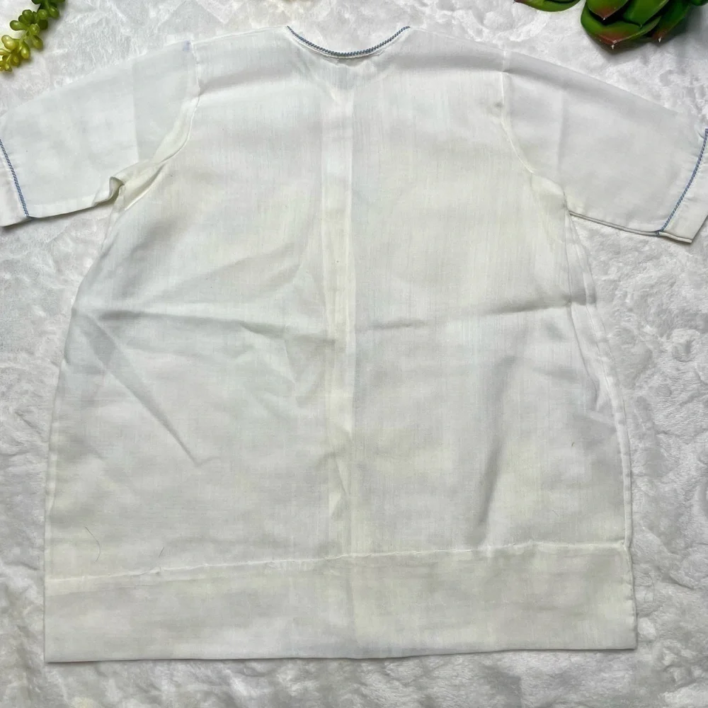 Vintage 1950s 50s Lullaby Set Bundle of Two Button Front Baby Daygowns in White